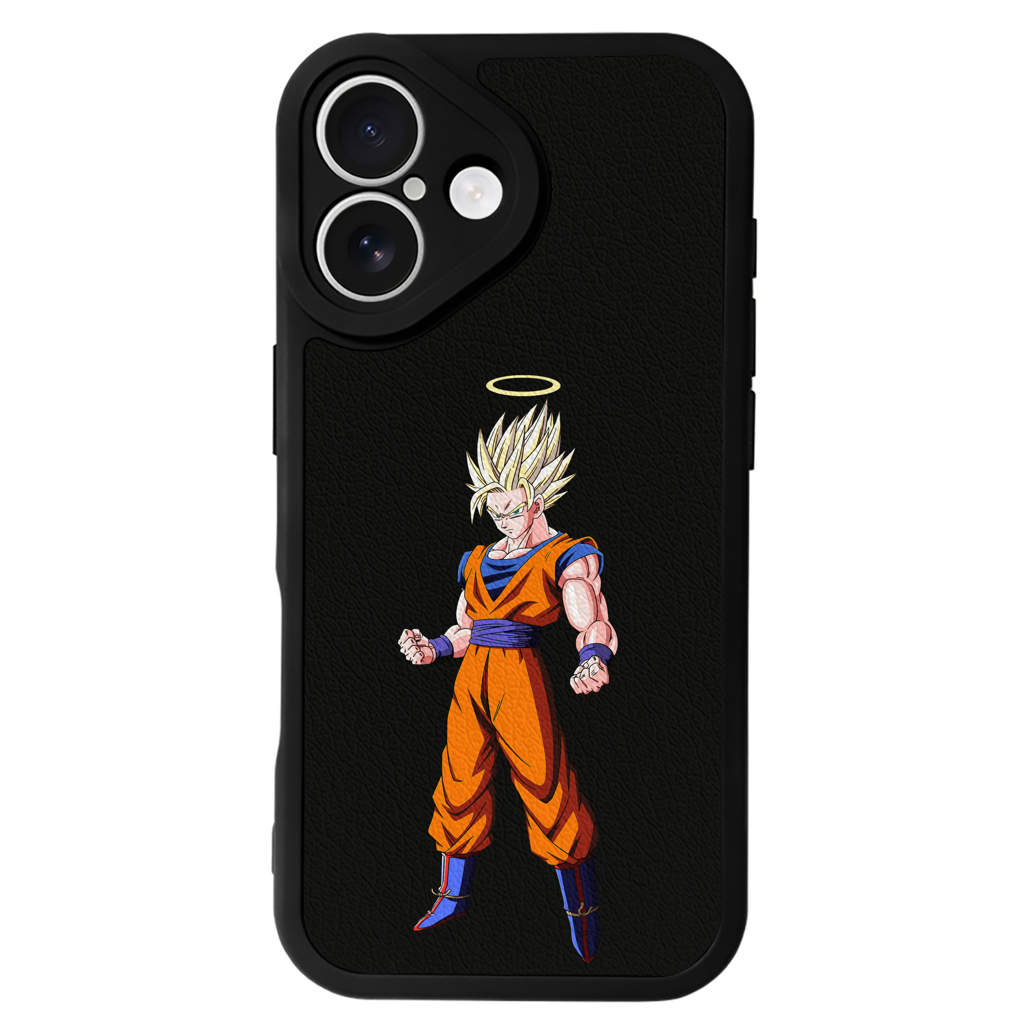 （画像用） ドラゴンボール 孫悟空（そん ごくう）Son Goku カカロット DRAGON BALL Kakarotto 【iPhone 16シリーズ対応】シリコンスマホケース（レザー調） 材質：シリコン